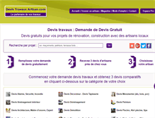 Tablet Screenshot of devis-travaux-artisan.com